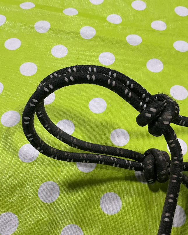 Halter Rope with Lead Black Horse Size