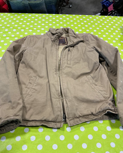 Jacket American Eagle Brown Canvas Fleece Lined Size XS