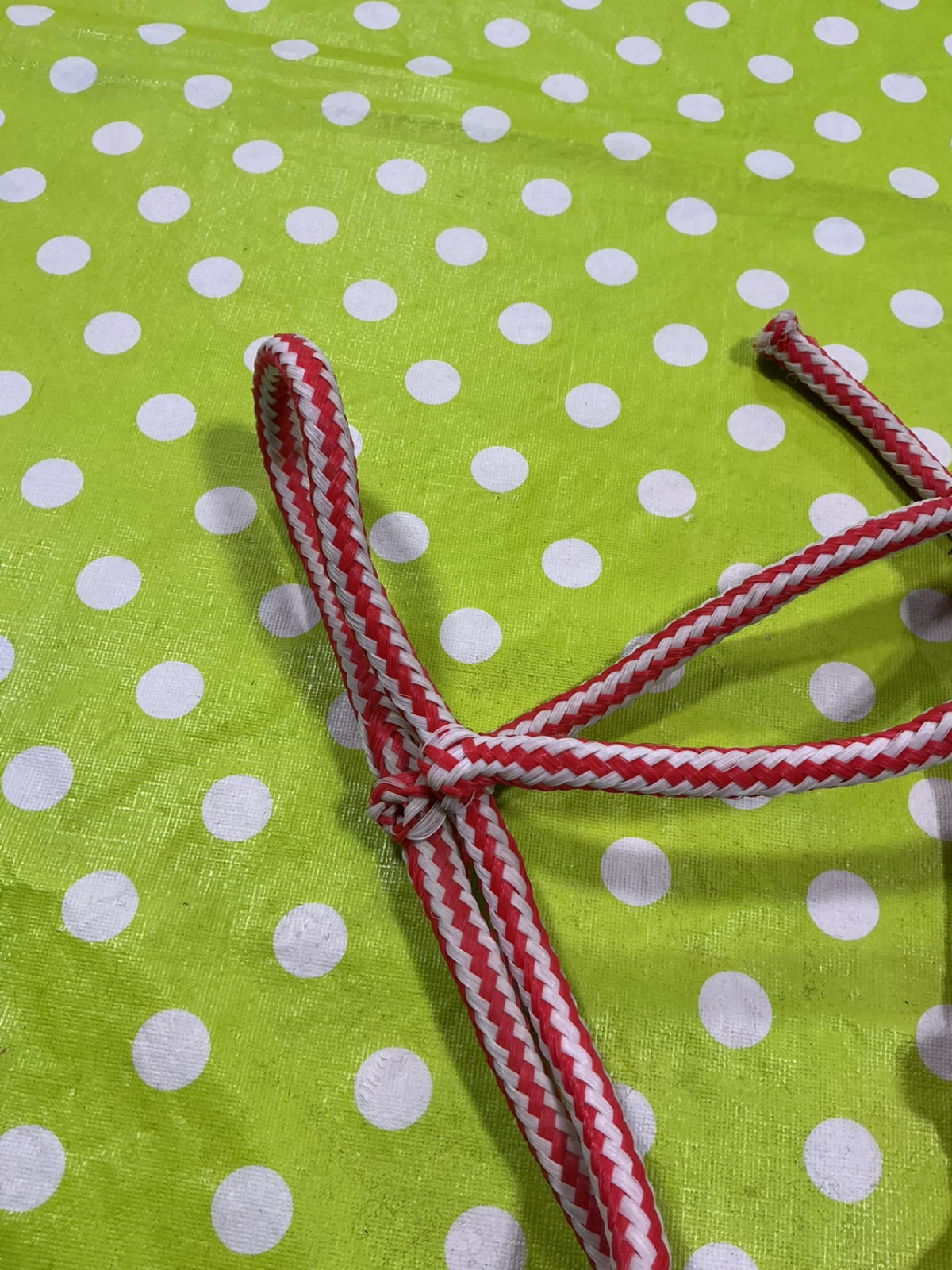 Halter Rope Red/white Horse Size