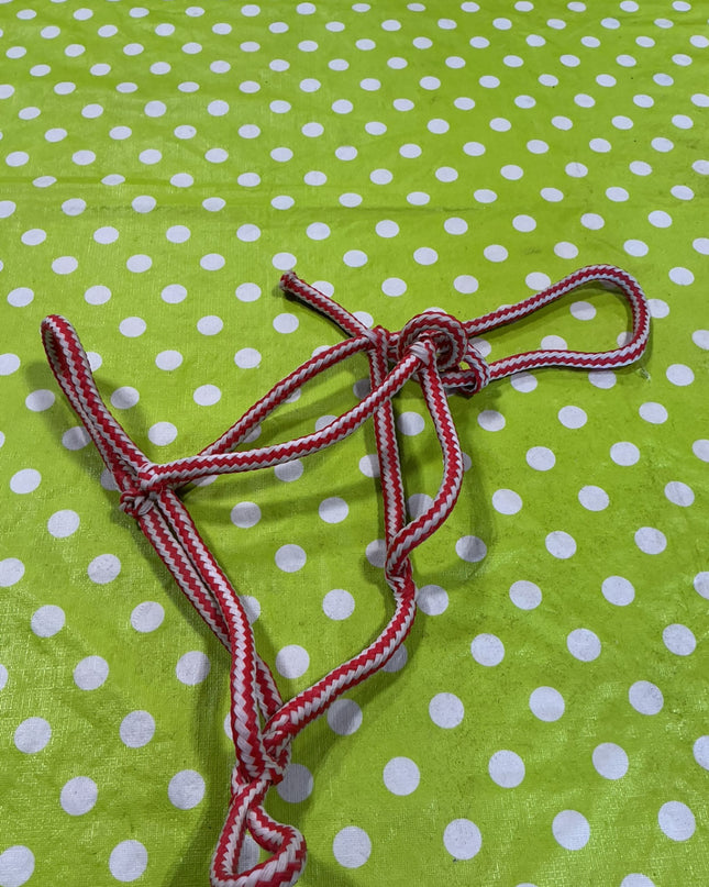 Halter Rope Red/white Horse Size