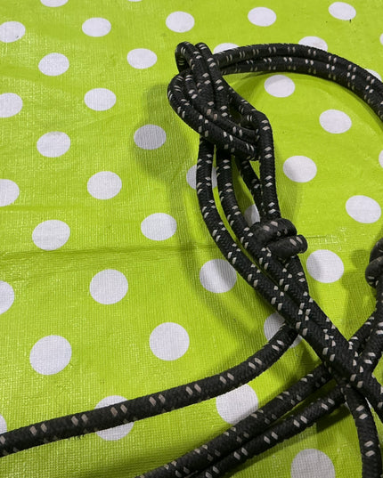 Halter Rope with Lead Black Horse Size