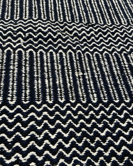 Saddle Blanket Blue/White 64 x 31 Wool