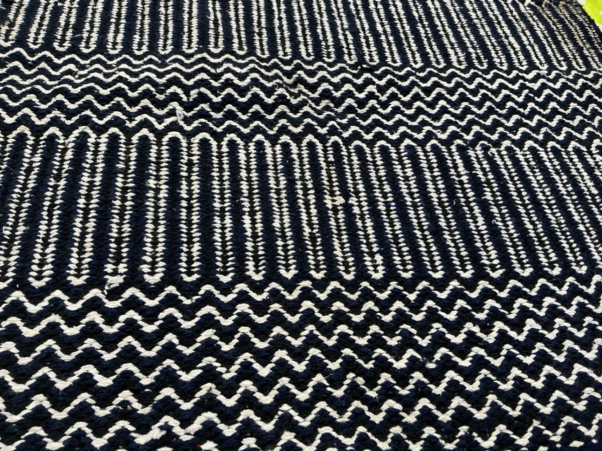Saddle Blanket Blue/White 64 x 31 Wool