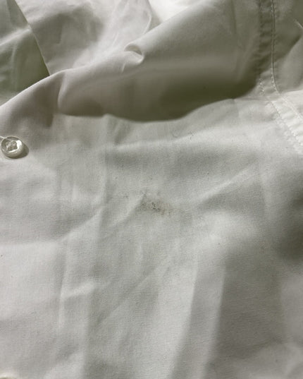 Shirt Size 16 White/Pattern. Stain - See Pic