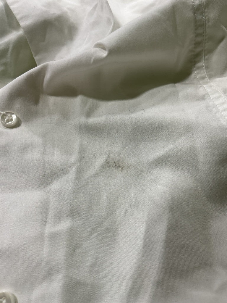 Shirt Size 16 White/Pattern. Stain - See Pic
