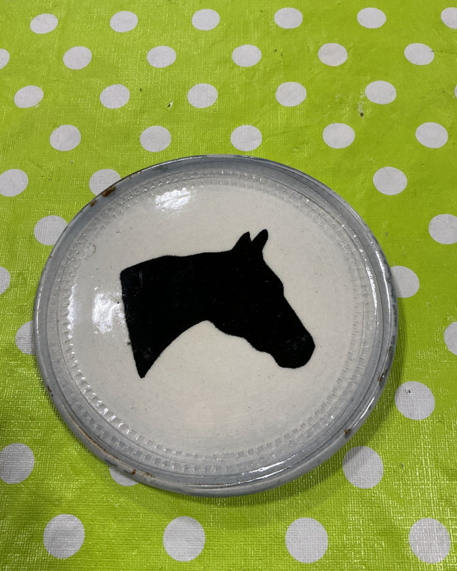 Plate Ceramic Horse Head