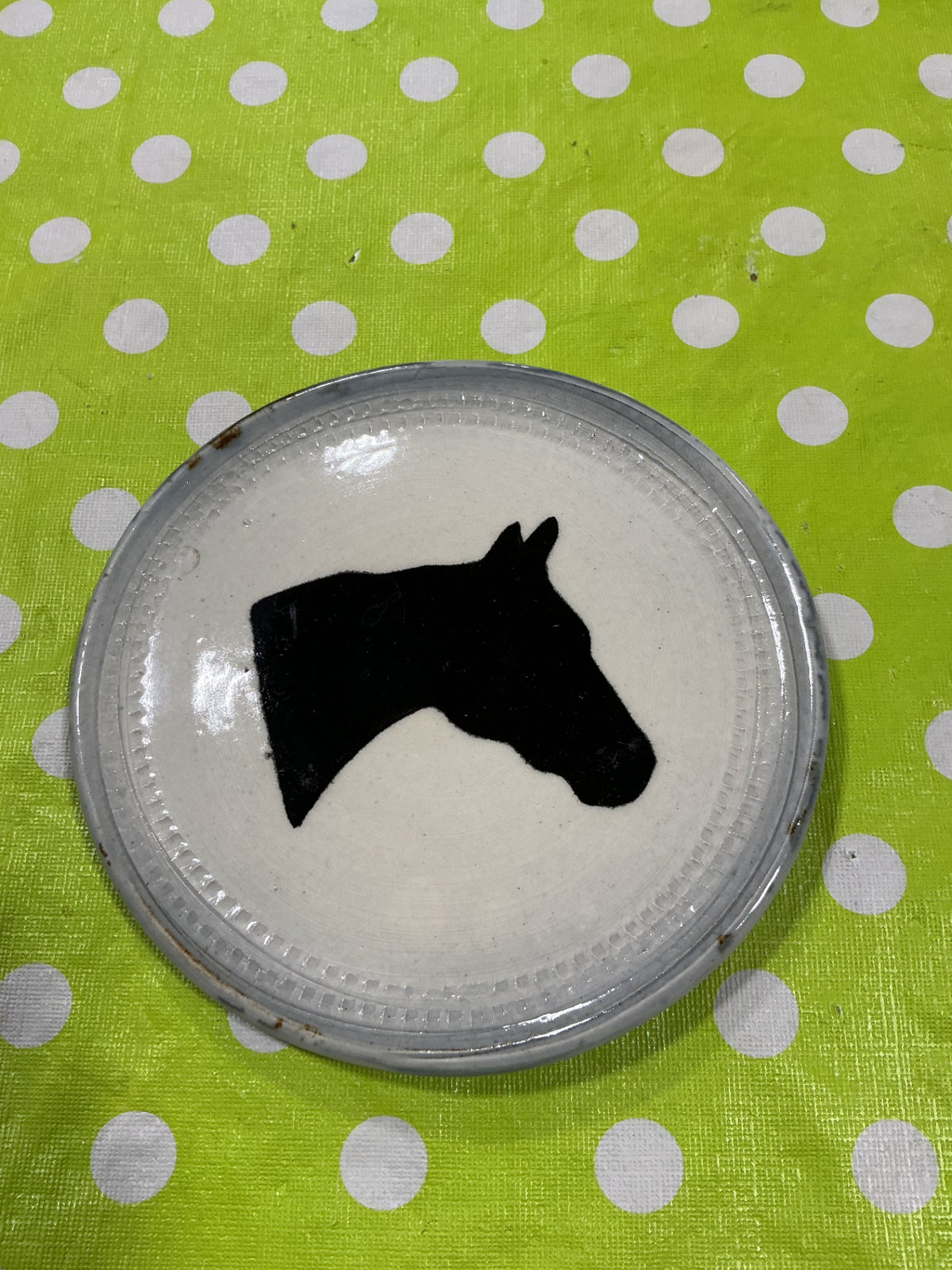 Plate Ceramic Horse Head