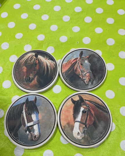 Coasters Set of 4 Horse Heads