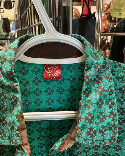 Shirt Cruel Girl Size Medium Teal Pattern