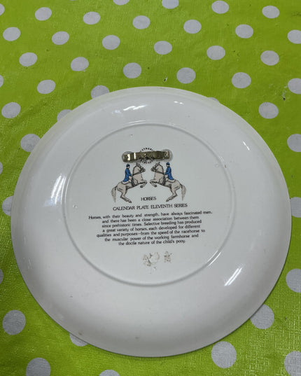 Plate Calendar Plate Eleventh Series