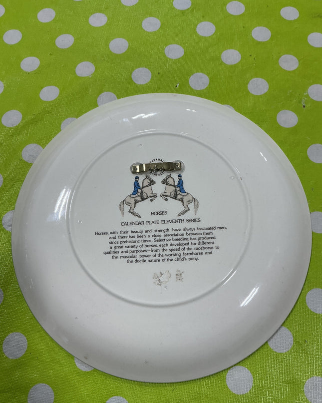 Plate Calendar Plate Eleventh Series