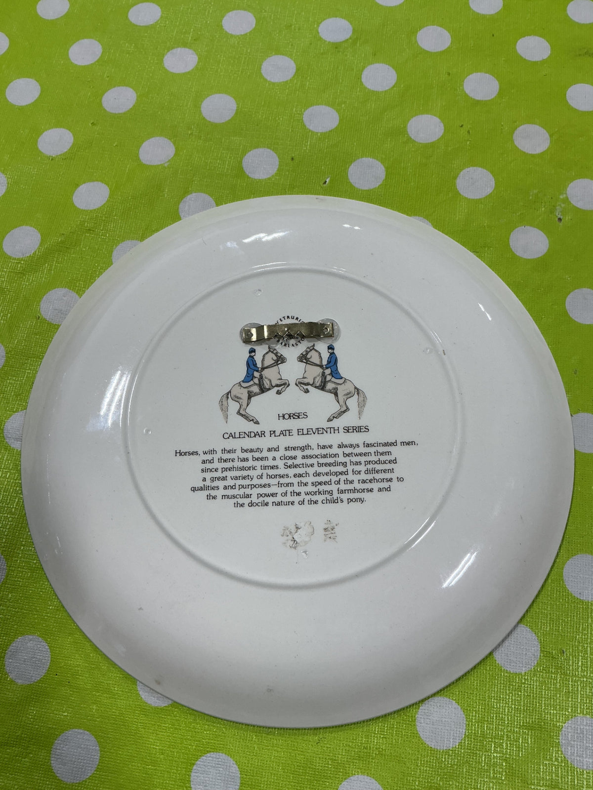 Plate Calendar Plate Eleventh Series