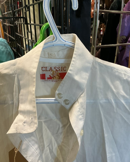 Shirt Classic English White No Size Stain - See Pic