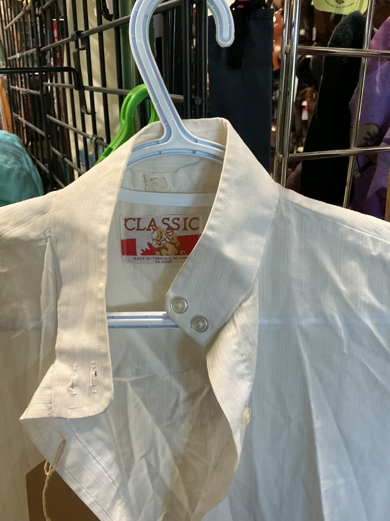 Shirt Classic English White No Size Stain - See Pic