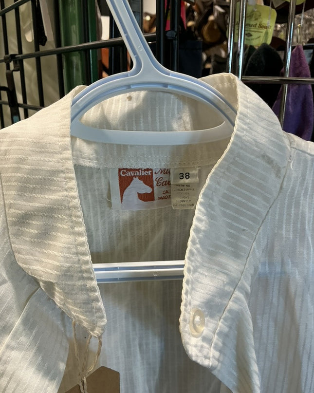 Shirt Cavalier Size 38 White. Stains, See Pics
