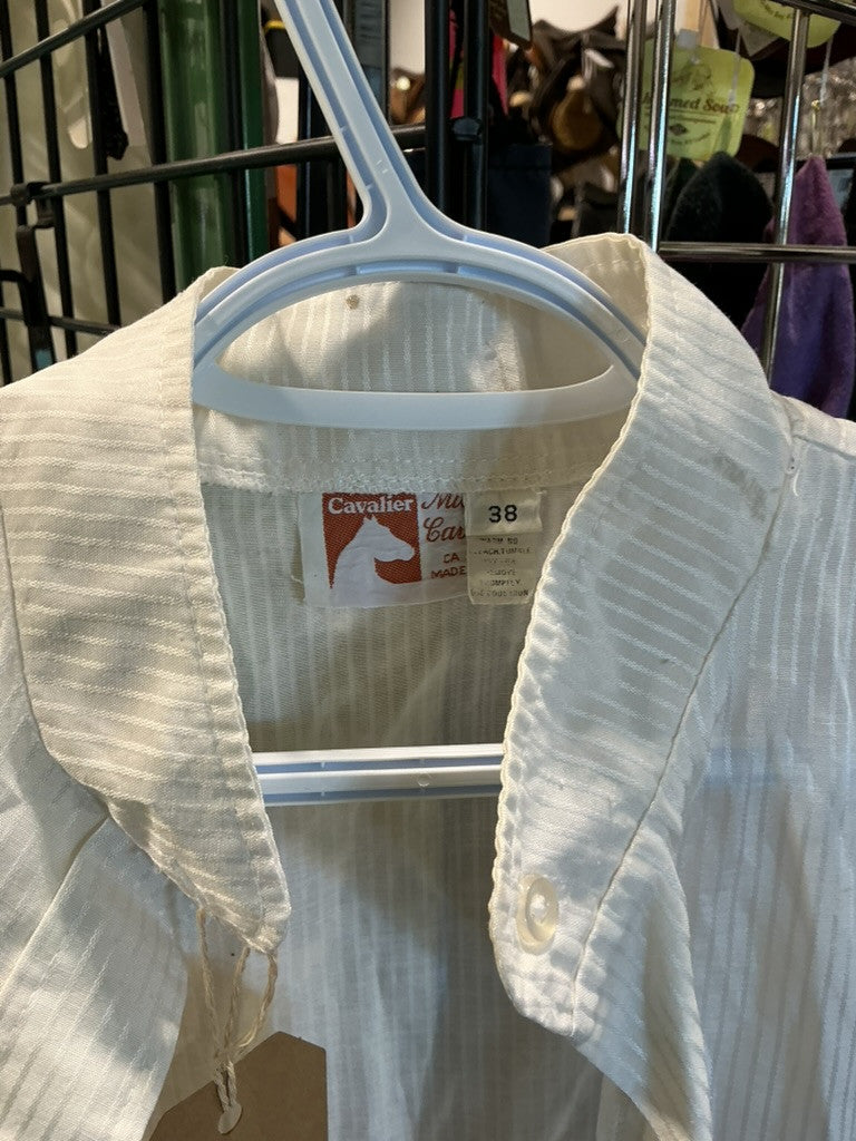 Shirt Cavalier Size 38 White. Stains, See Pics