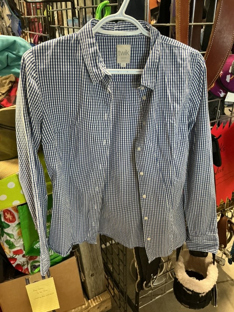 Shirt Twik Size Large blue/white check