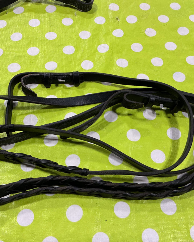 Bridle Engish with Reins. Padded Noseband/Browband