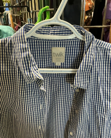 Shirt Twik Size Large blue/white check