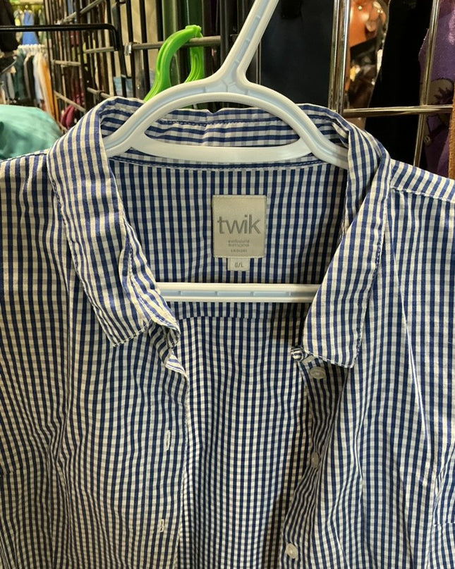 Shirt Twik Size Large blue/white check