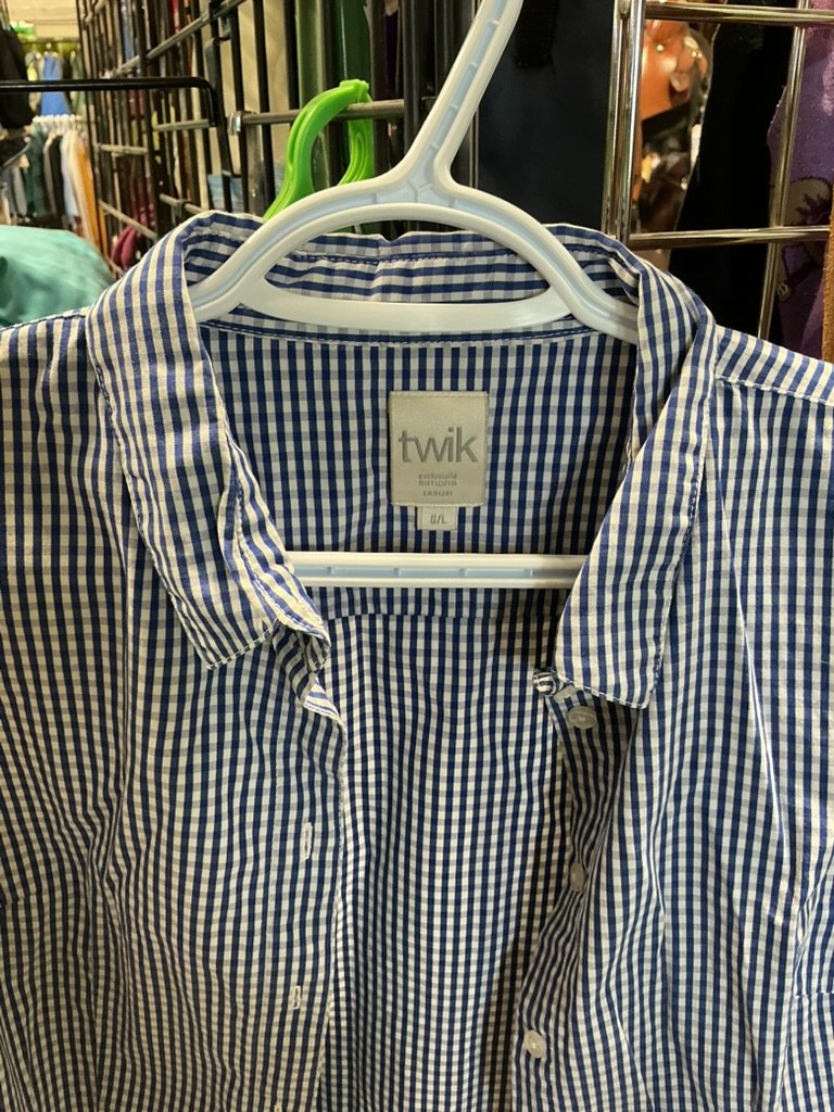 Shirt Twik Size Large blue/white check