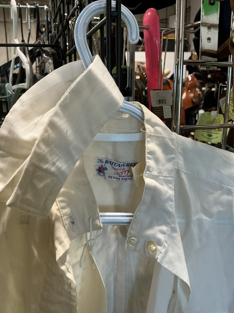 Shirt The Ratcatcher White Size 34 Stains - See Pics