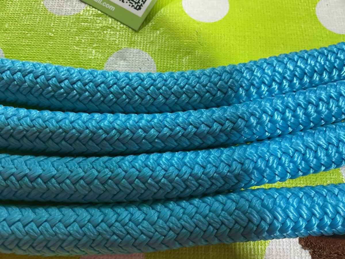 Western Split Rope Reins Blue 1/2