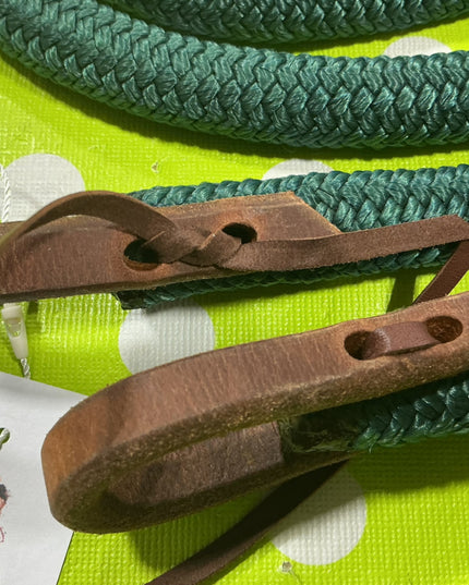 Western Loop Rope Reins Green 3/4"