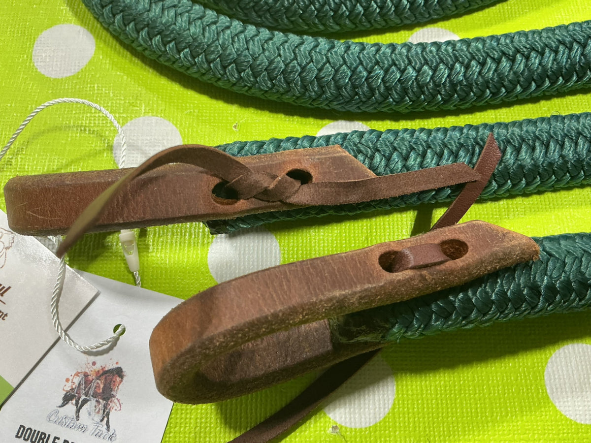 Western Loop Rope Reins Green 3/4"