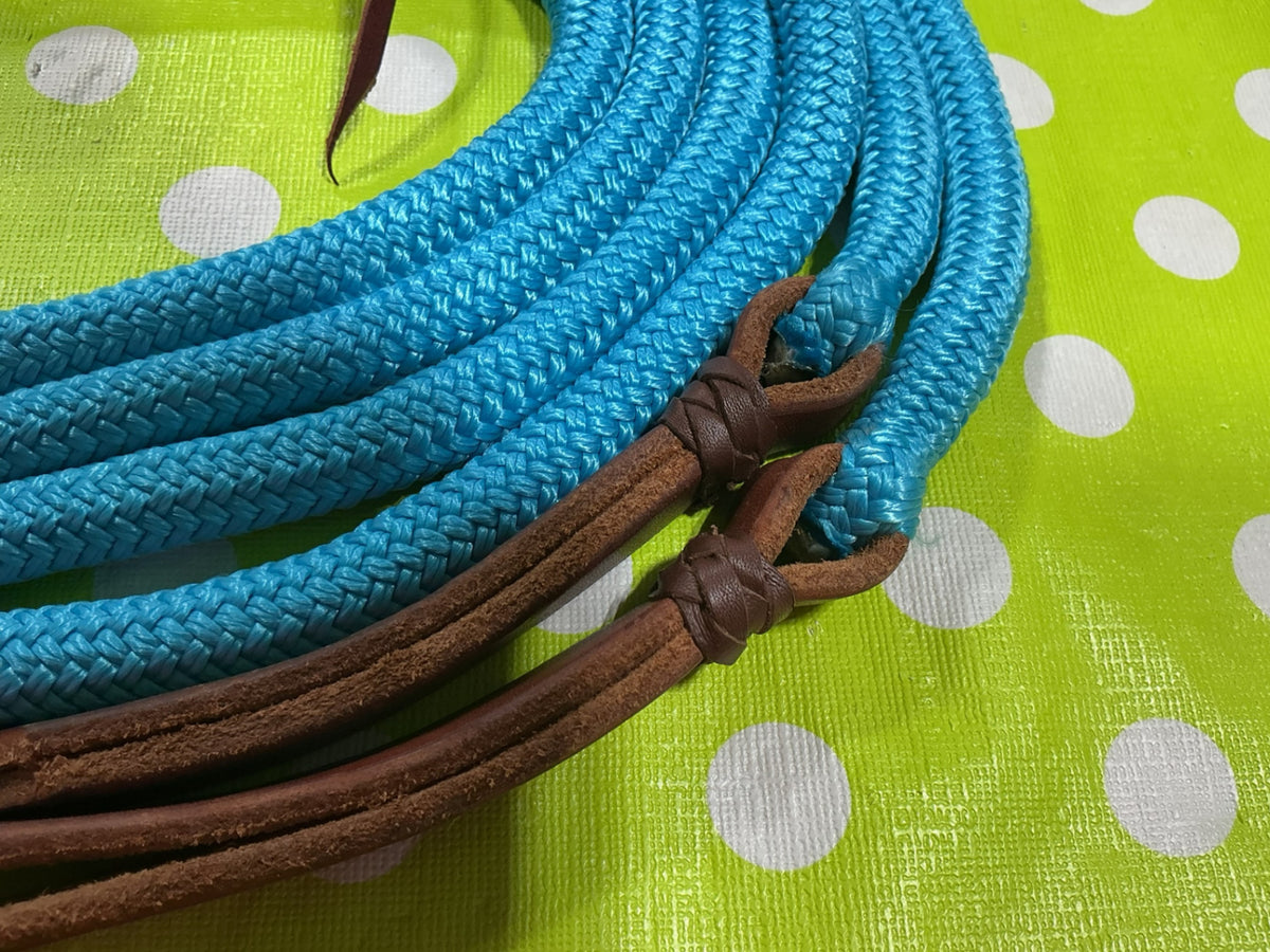 Western Split Rope Reins Blue 1/2