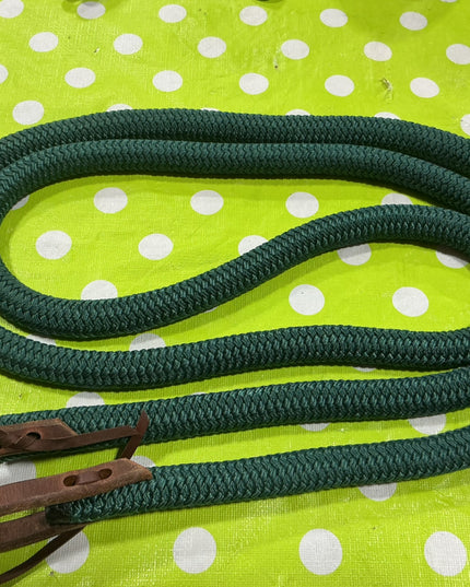 Western Loop Rope Reins Green 3/4"