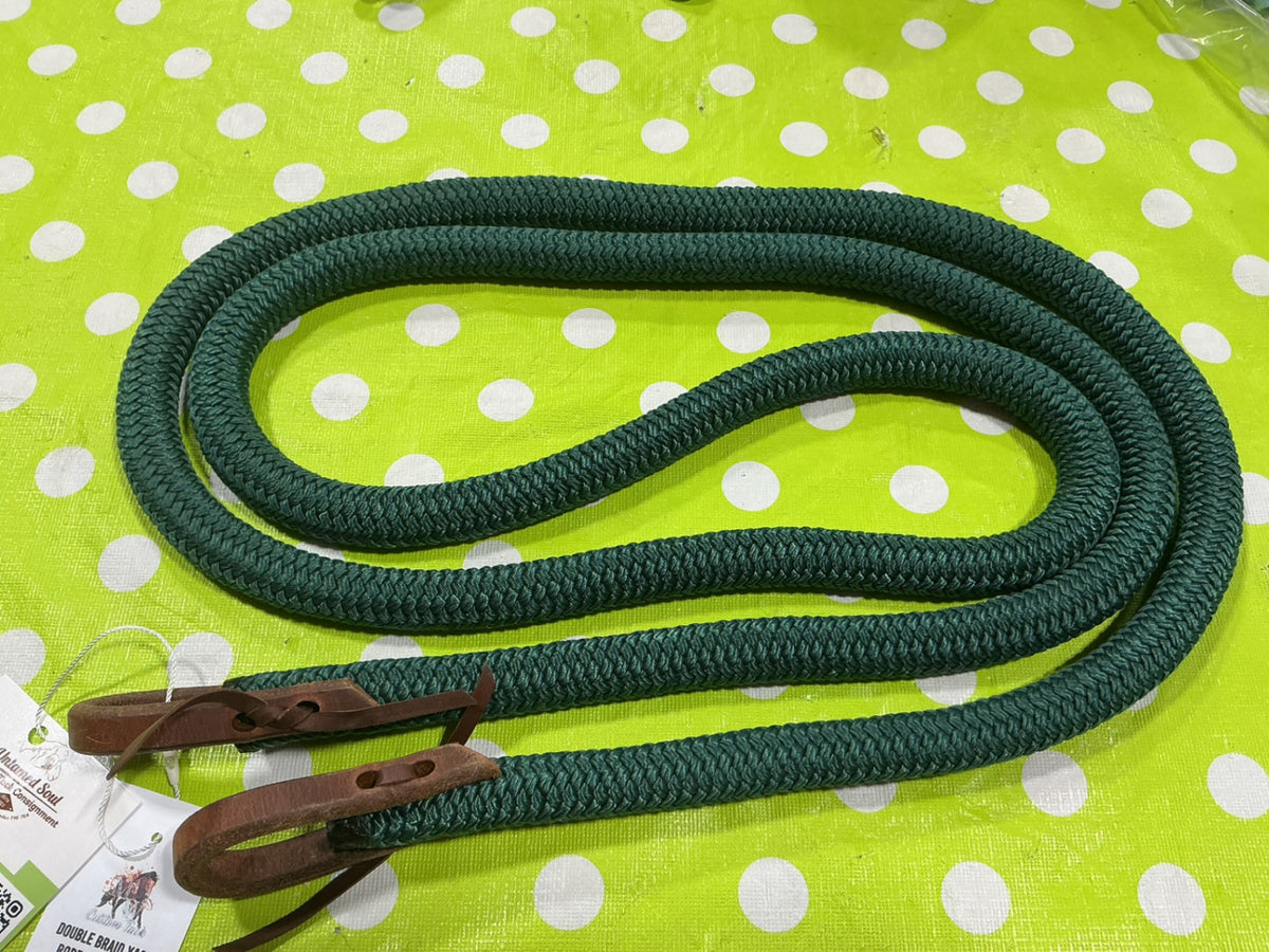 Western Loop Rope Reins Green 3/4"