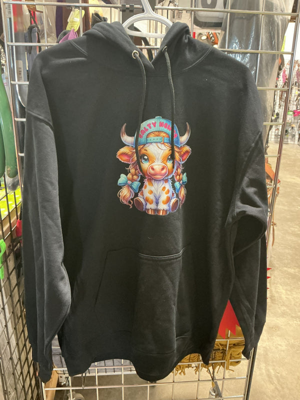 Hoodie – Salty Heifer, Black, Large | New with Tags
