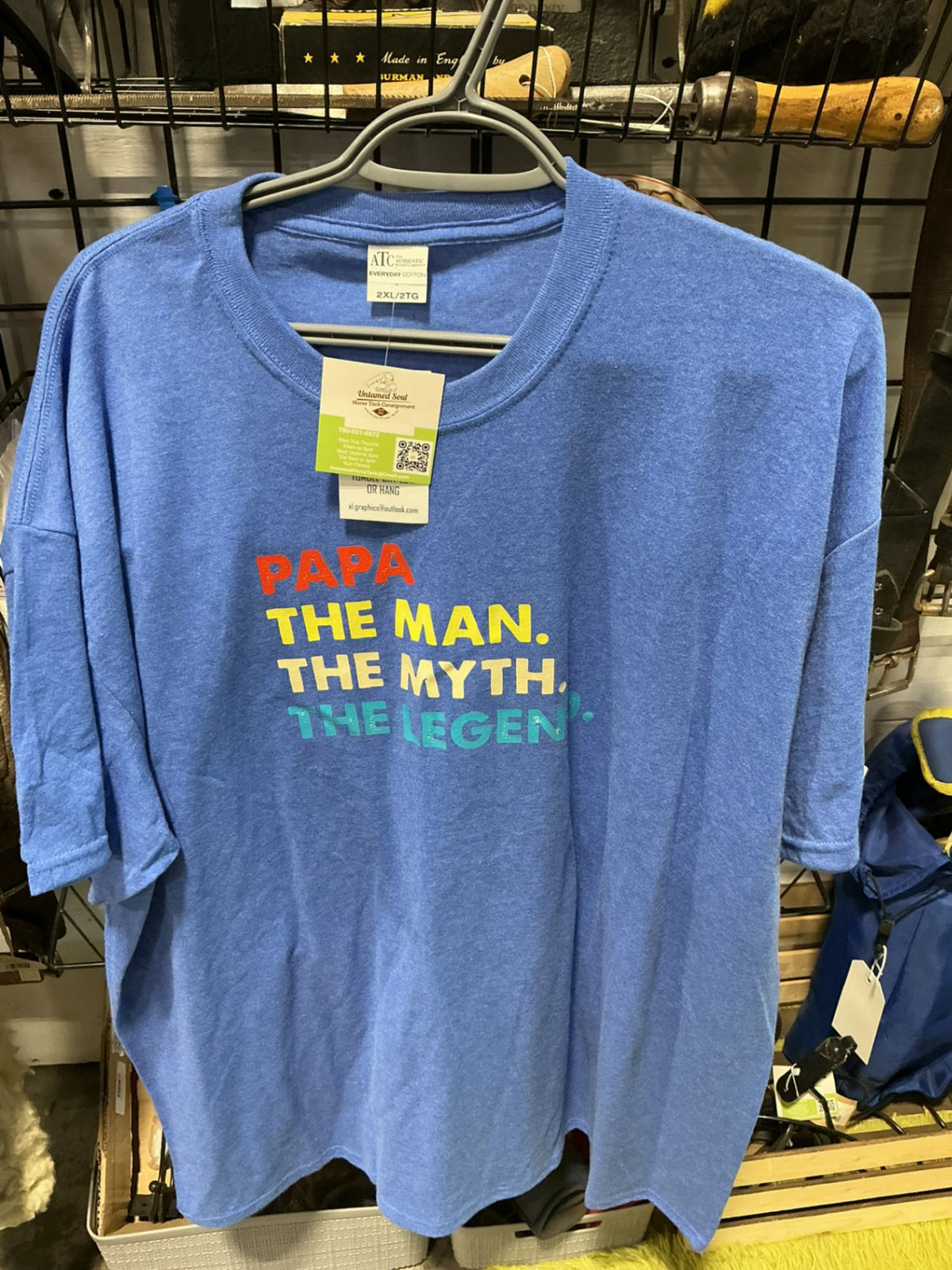 T-Shirt Papa Blue Size XL