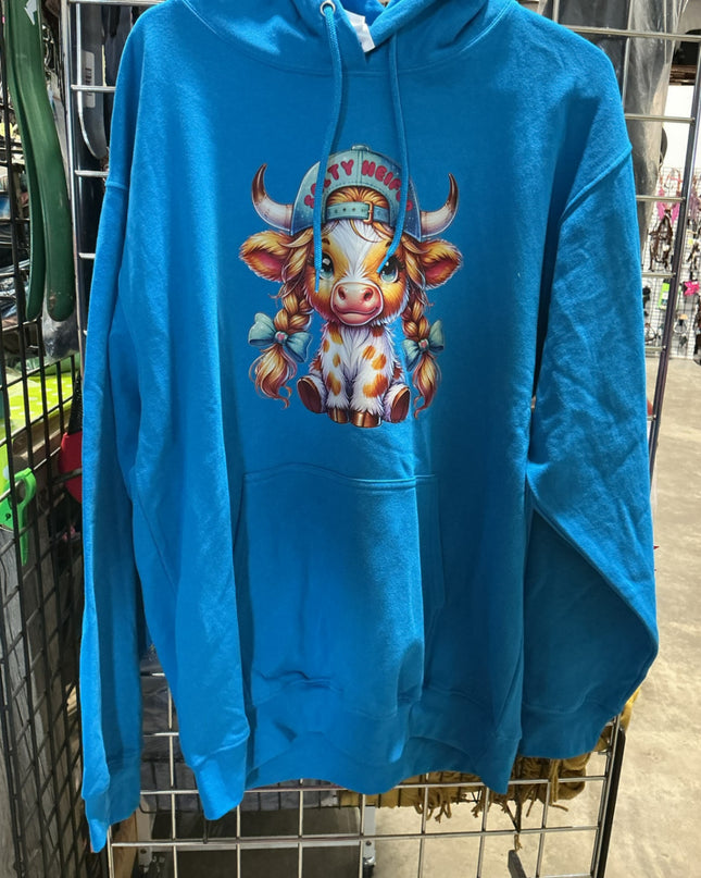 Hoodie Salty Heifer Blue Size Medium