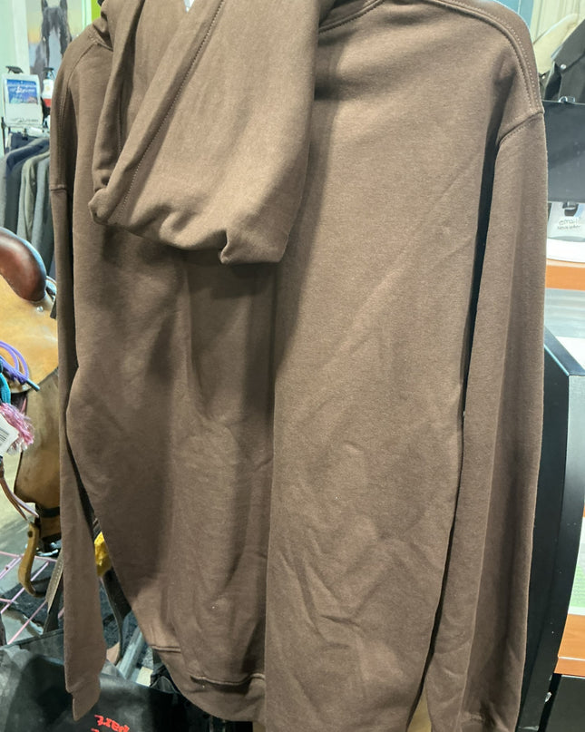Hoodie Farm Life Brown Size Medium