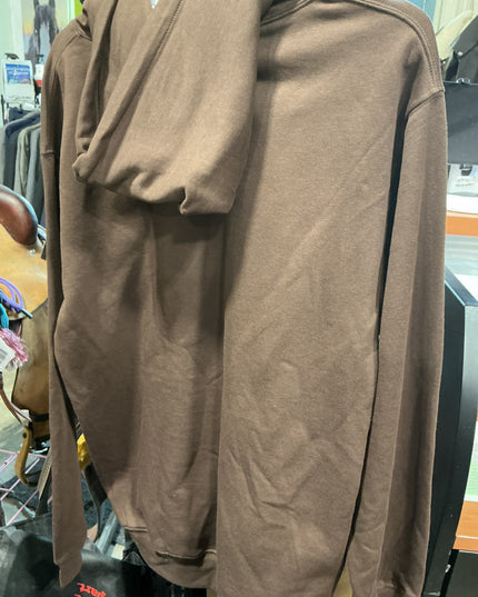 Hoodie Farm Life Brown Size Large