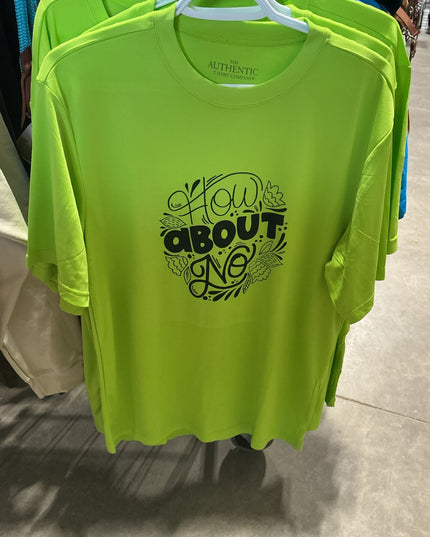 T-Shirt How About No Green Size large