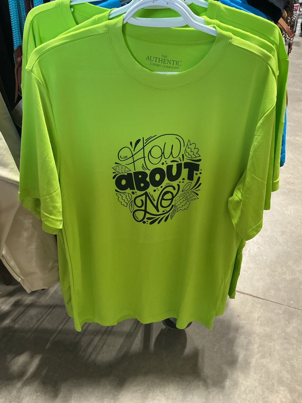 T-Shirt How About No Green Size large