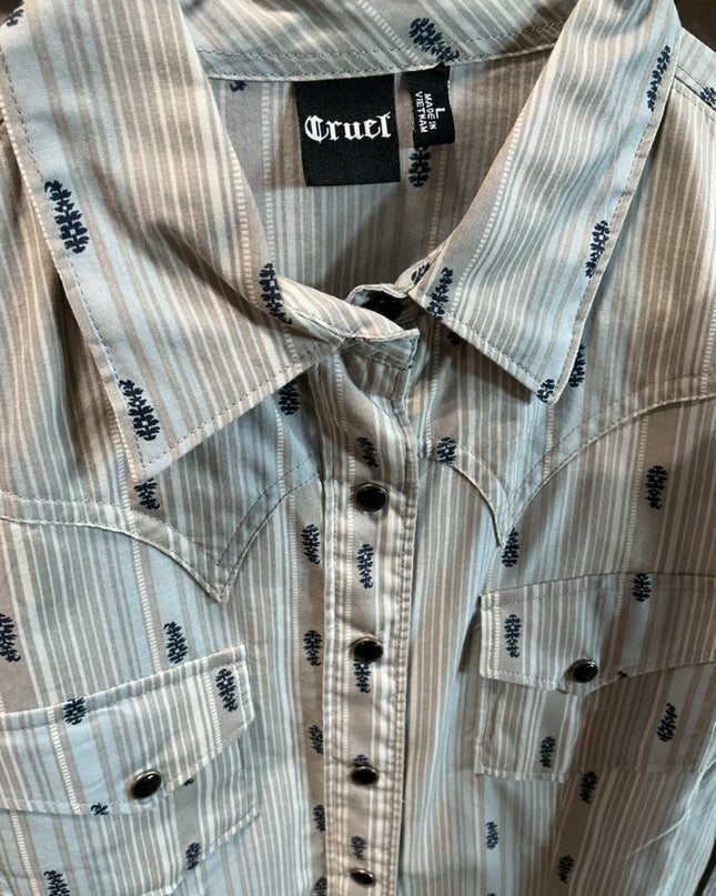 Shirt Ladies Cruel Size Large Blue/Grey