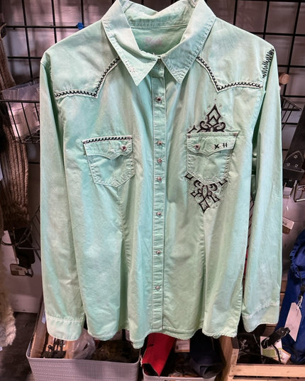 Shirt Ladies Rock 47 by Wrangler Size Large Green