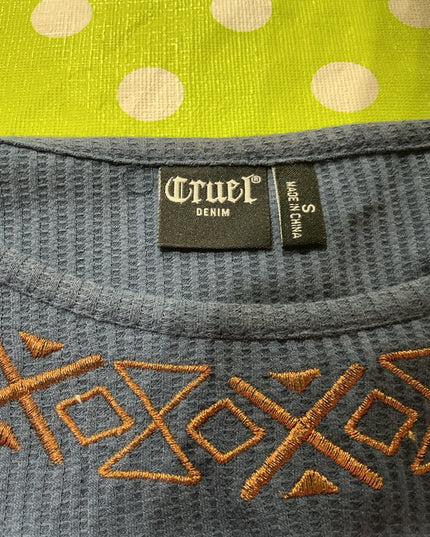 Shirt Womens Cruel Size Small Blue