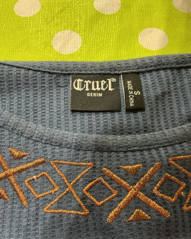 Shirt Womens Cruel Size Small Blue