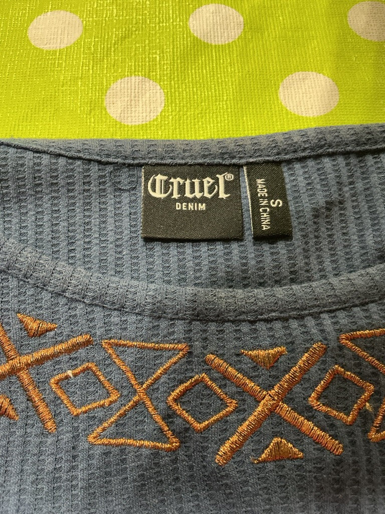 Shirt Womens Cruel Size Small Blue
