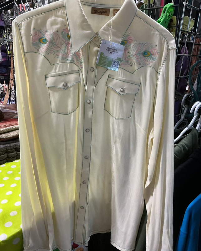 Shirt Ladies Wrangler Size Medium Creme