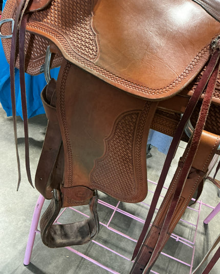 Western Rope Saddle Irvines S14" G7" 