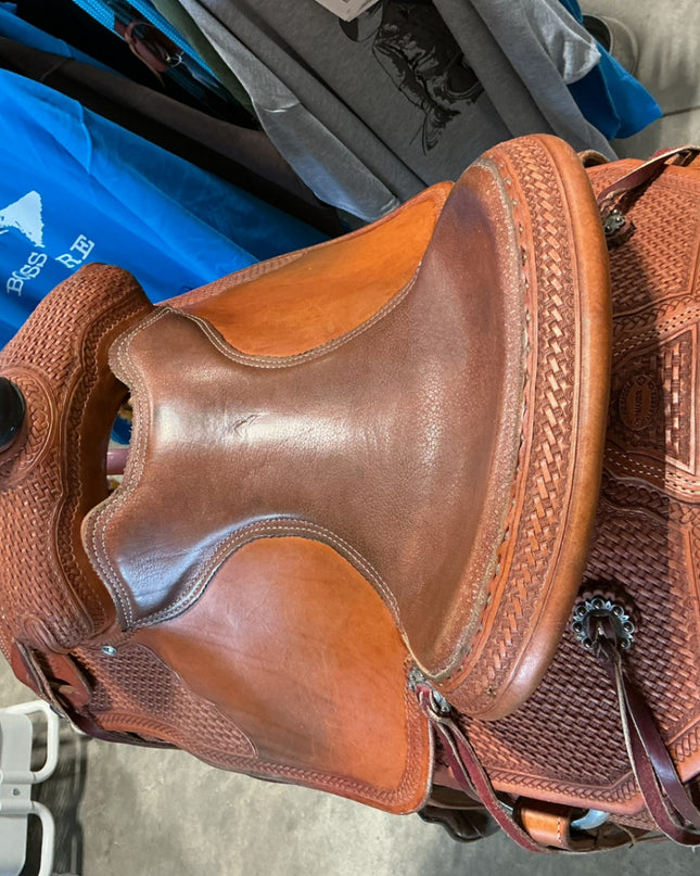 Western Rope Saddle Irvines S14" G7" 