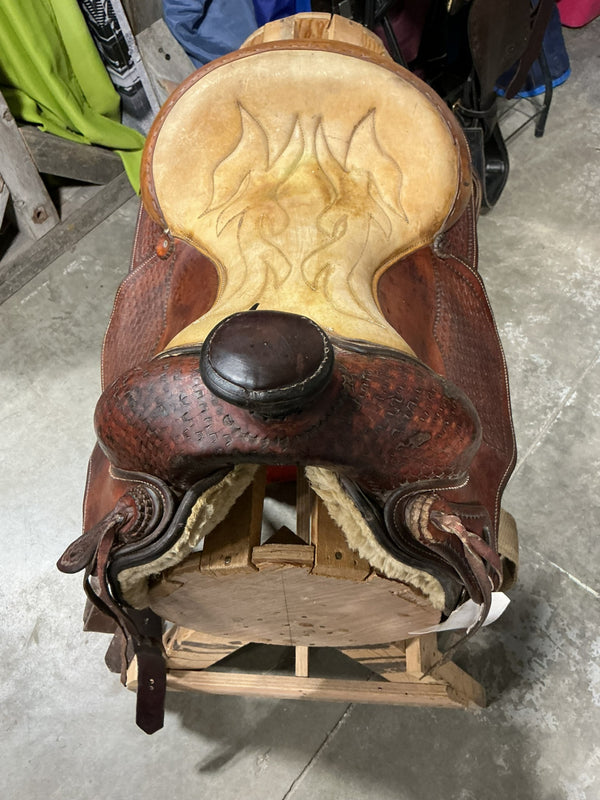 Western Saddle – Rope S16" G6.5", Heavier Older Saddle | Used, Good