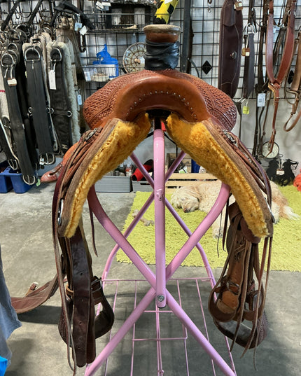 Western Rope Saddle Irvines S14" G7" 
