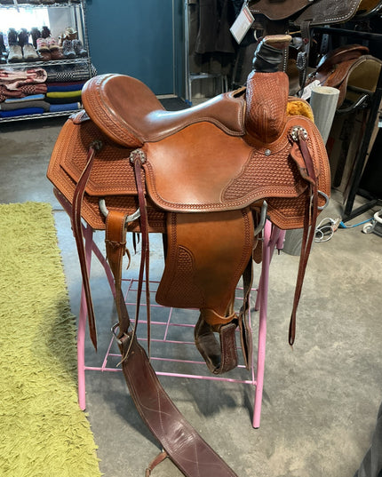 Western Rope Saddle Irvines S14" G7" 